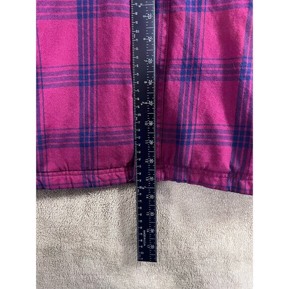 LL Bean Mens Prima Loft Lined Slightly Fitted Red Plaid Shacket Jacket Size 2XL - Picture 3 of 8